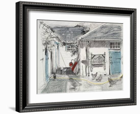 Farmyard Hens-Felicity House-Framed Giclee Print