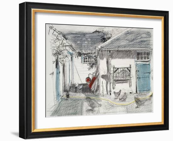 Farmyard Hens-Felicity House-Framed Giclee Print