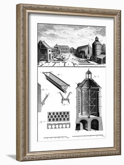 Farmyard in France C1760-null-Framed Art Print