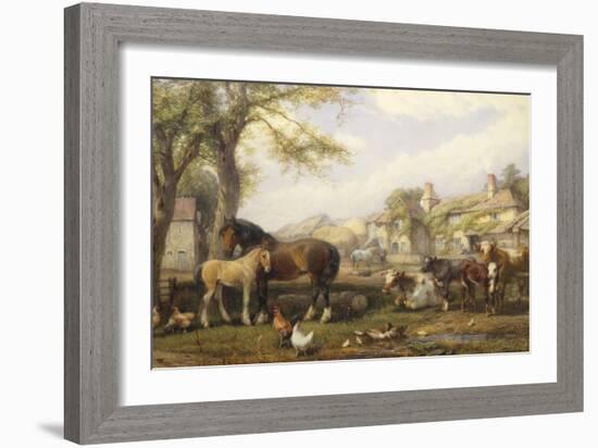 Farmyard in Herefordshire-Henry Brittan Willis-Framed Giclee Print