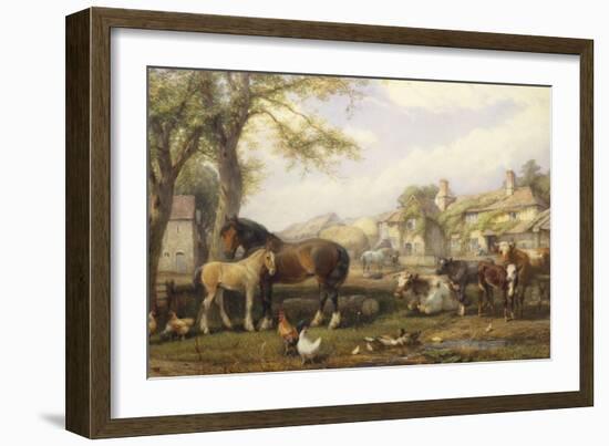 Farmyard in Herefordshire-Henry Brittan Willis-Framed Giclee Print