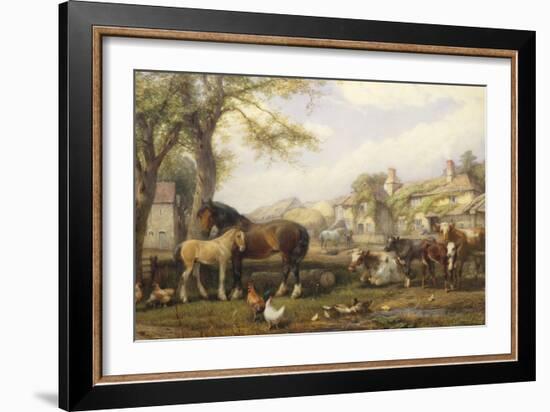 Farmyard in Herefordshire-Henry Brittan Willis-Framed Giclee Print