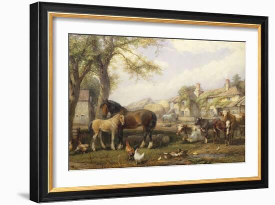 Farmyard in Herefordshire-Henry Brittan Willis-Framed Giclee Print