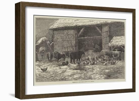 Farmyard in Snow-Time-Edward Duncan-Framed Giclee Print