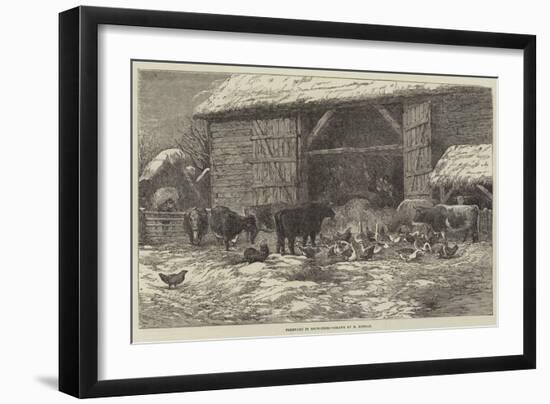 Farmyard in Snow-Time-Edward Duncan-Framed Giclee Print