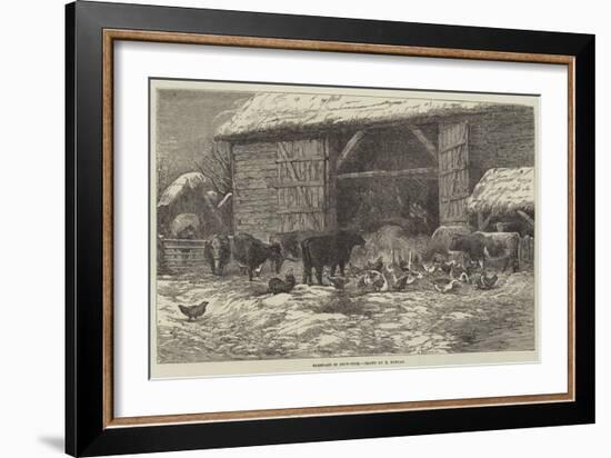 Farmyard in Snow-Time-Edward Duncan-Framed Giclee Print