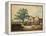 Farmyard near Aston Hall (W/C on Paper)-Joseph Wright-Framed Premier Image Canvas