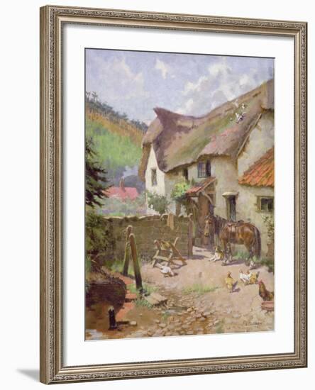 Farmyard, Porlock, Somerset-Leghe Suthers-Framed Giclee Print