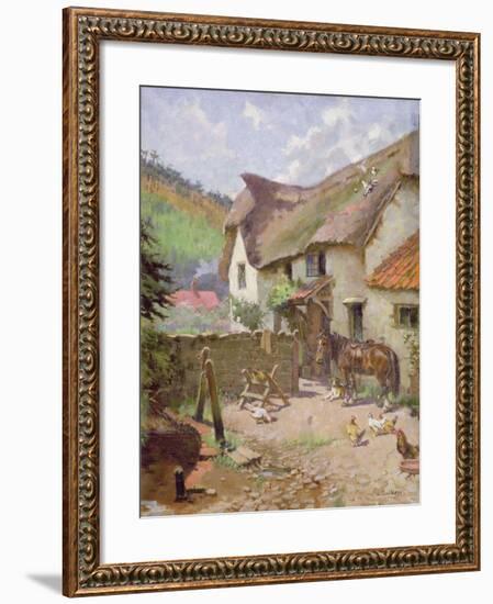 Farmyard, Porlock, Somerset-Leghe Suthers-Framed Giclee Print