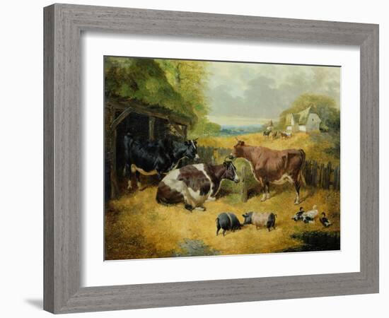 Farmyard Scene, 1853-John Frederick Herring I-Framed Giclee Print