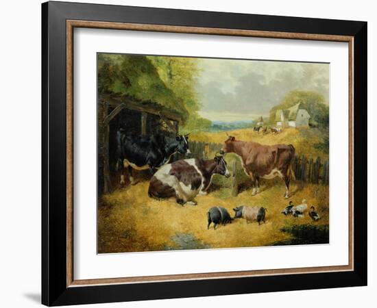 Farmyard Scene, 1853-John Frederick Herring I-Framed Giclee Print