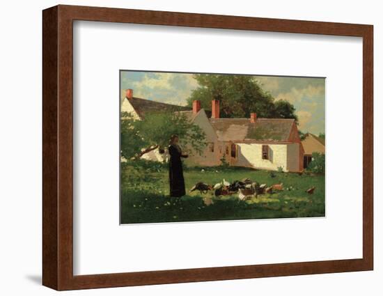 Farmyard Scene, c. 1874-Winslow Homer-Framed Art Print