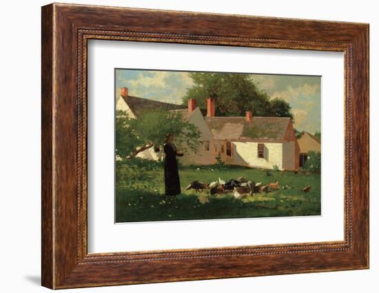 Farmyard Scene, c. 1874-Winslow Homer-Framed Art Print