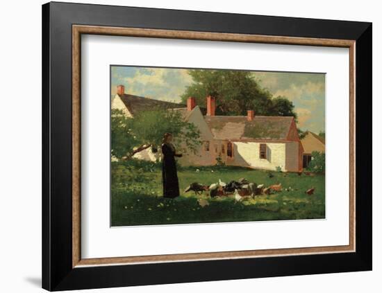 Farmyard Scene, c. 1874-Winslow Homer-Framed Art Print