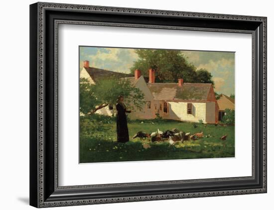 Farmyard Scene, c. 1874-Winslow Homer-Framed Art Print