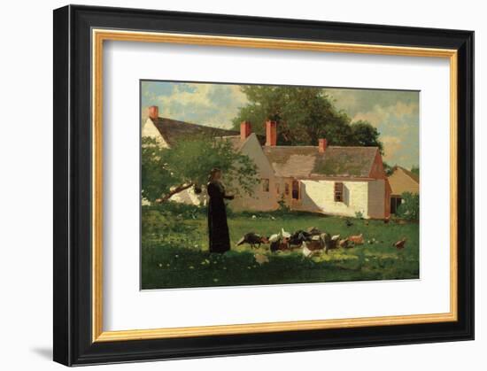 Farmyard Scene, c. 1874-Winslow Homer-Framed Art Print