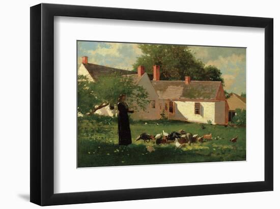 Farmyard Scene, c. 1874-Winslow Homer-Framed Art Print