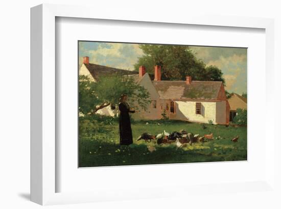 Farmyard Scene, c. 1874-Winslow Homer-Framed Art Print