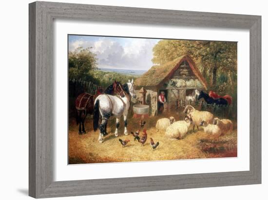 Farmyard Scene, (C1840-C1900)-John Frederick Herring II-Framed Giclee Print