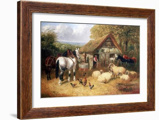 Farmyard Scene, (C1840-C1900)-John Frederick Herring II-Framed Giclee Print