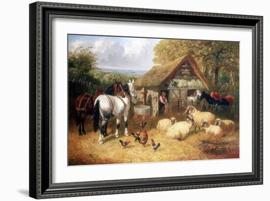 Farmyard Scene, (C1840-C1900)-John Frederick Herring II-Framed Giclee Print