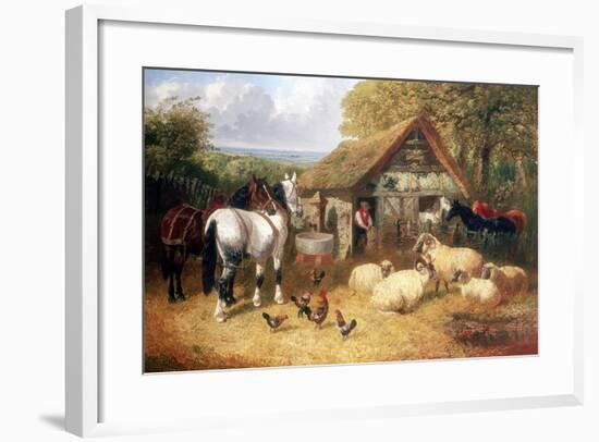 Farmyard Scene, (C1840-C1900)-John Frederick Herring II-Framed Giclee Print