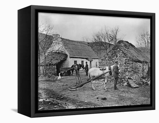 Farmyard Scene, Glenshesk, County Antrim, Ireland, C.1895-Robert John Welch-Framed Premier Image Canvas