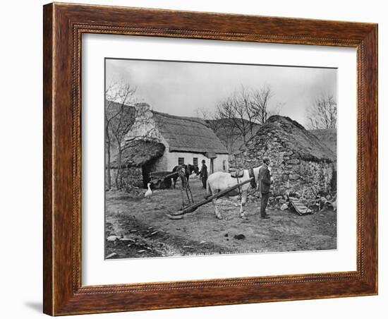 Farmyard Scene, Glenshesk, County Antrim, Ireland, C.1895-Robert John Welch-Framed Giclee Print