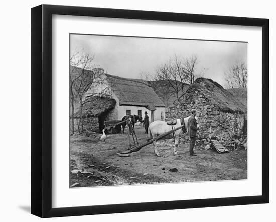 Farmyard Scene, Glenshesk, County Antrim, Ireland, C.1895-Robert John Welch-Framed Giclee Print