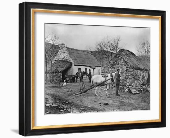 Farmyard Scene, Glenshesk, County Antrim, Ireland, C.1895-Robert John Welch-Framed Giclee Print