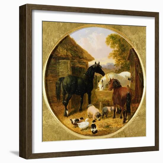 Farmyard Scene-John Frederick Herring II-Framed Giclee Print