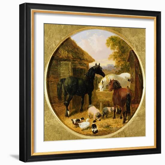 Farmyard Scene-John Frederick Herring II-Framed Giclee Print