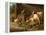 Farmyard Scene-Walter Hunt-Framed Premier Image Canvas