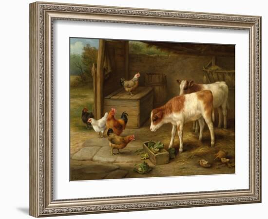 Farmyard Scene-Walter Hunt-Framed Giclee Print