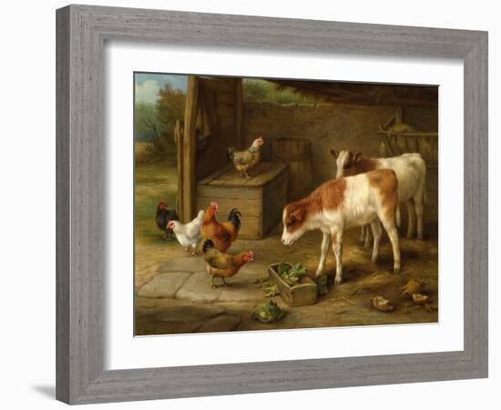 Farmyard Scene-Walter Hunt-Framed Giclee Print