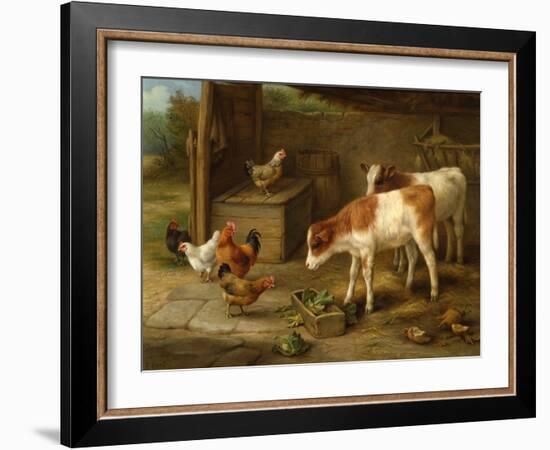 Farmyard Scene-Walter Hunt-Framed Giclee Print