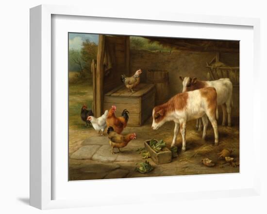 Farmyard Scene-Walter Hunt-Framed Giclee Print