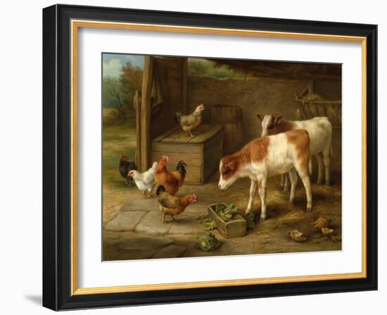 Farmyard Scene-Walter Hunt-Framed Giclee Print