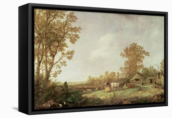 Farmyard Scene-Aelbert Cuyp-Framed Premier Image Canvas