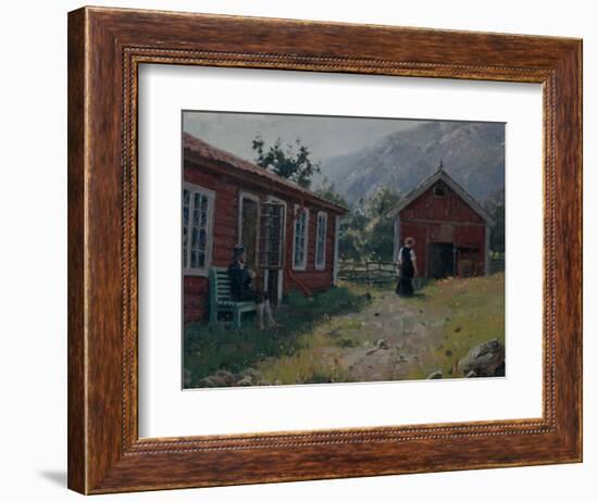 Farmyard, Western Norway-Hans Andreas Dahl-Framed Giclee Print