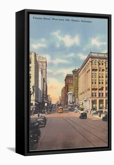 Farnam Street, Omaha, Nebraska-null-Framed Stretched Canvas