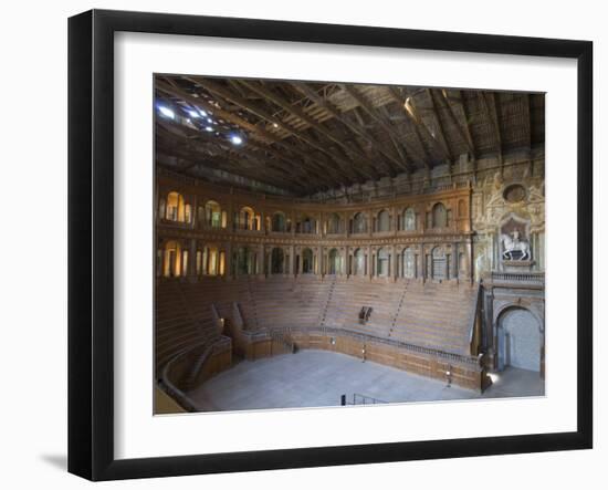Farnese Theatre in the Pilotta Palace, Parma, Emilia-Romagna, Italy, Europe-Pitamitz Sergio-Framed Photographic Print