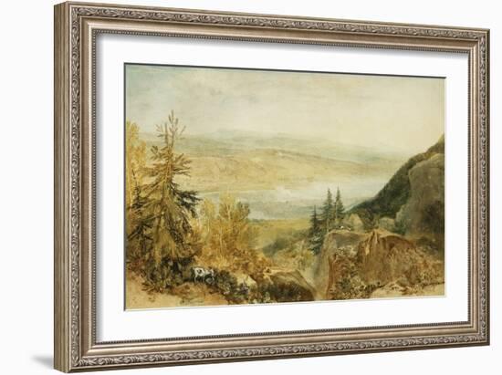 Farnley Hall From Above Otley-J. M. W. Turner-Framed Giclee Print