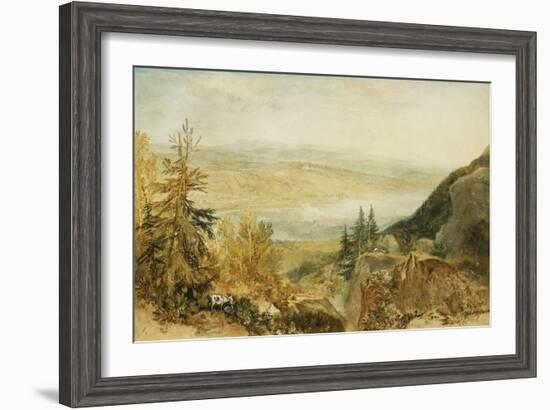 Farnley Hall From Above Otley-J. M. W. Turner-Framed Giclee Print