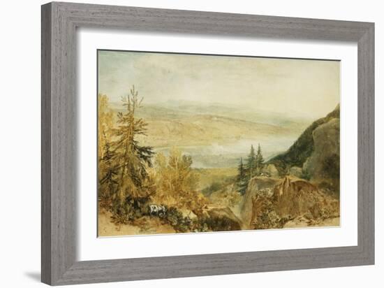 Farnley Hall From Above Otley-J. M. W. Turner-Framed Giclee Print