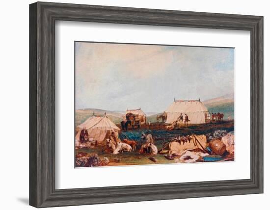 Farnley Hall, Otley, Shooting Party on the Moors-J M W Turner-Framed Giclee Print