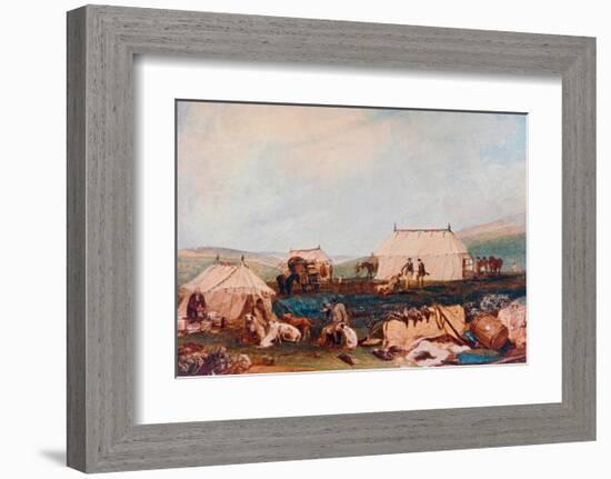 Farnley Hall, Otley, Shooting Party on the Moors-J M W Turner-Framed Giclee Print