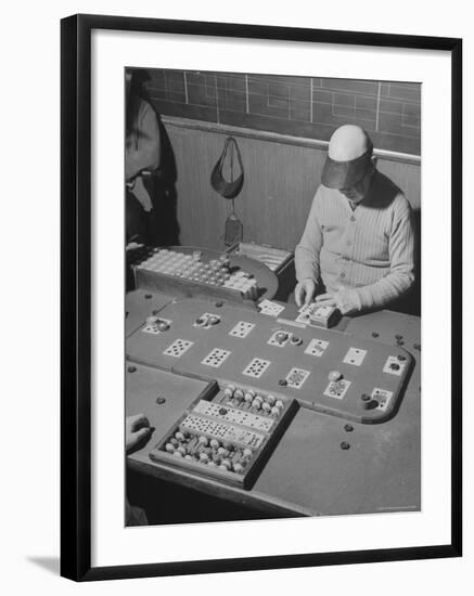Faro Game in Progress in Las Vegas Casino-Peter Stackpole-Framed Photographic Print