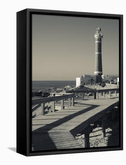 Faro Jose Ignacio, Atlantic Ocean Resort Town, Village Lighthouse, Uruguay-Walter Bibikow-Framed Premier Image Canvas