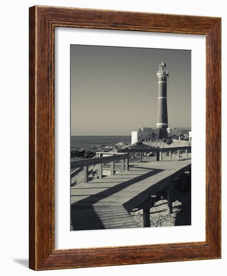 Faro Jose Ignacio, Atlantic Ocean Resort Town, Village Lighthouse, Uruguay-Walter Bibikow-Framed Photographic Print